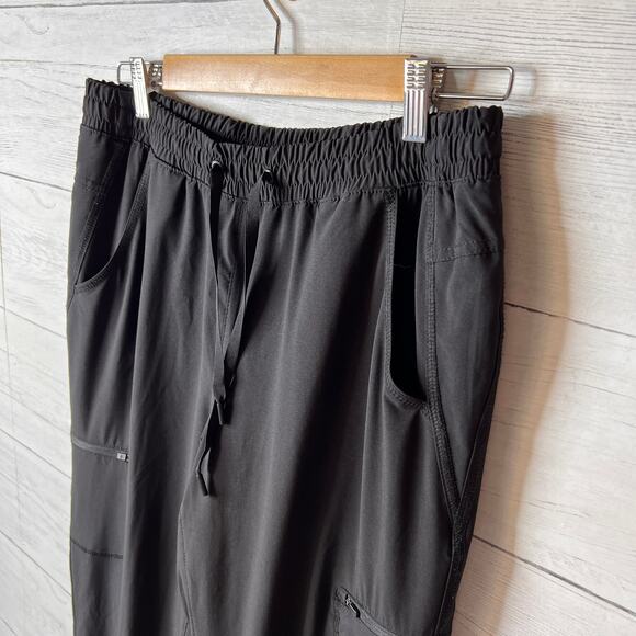 Eddie Bauer Pants Womens Size 8 Black Fleece Lined Elastic Waist Drawstrings - Picture 10 of 16